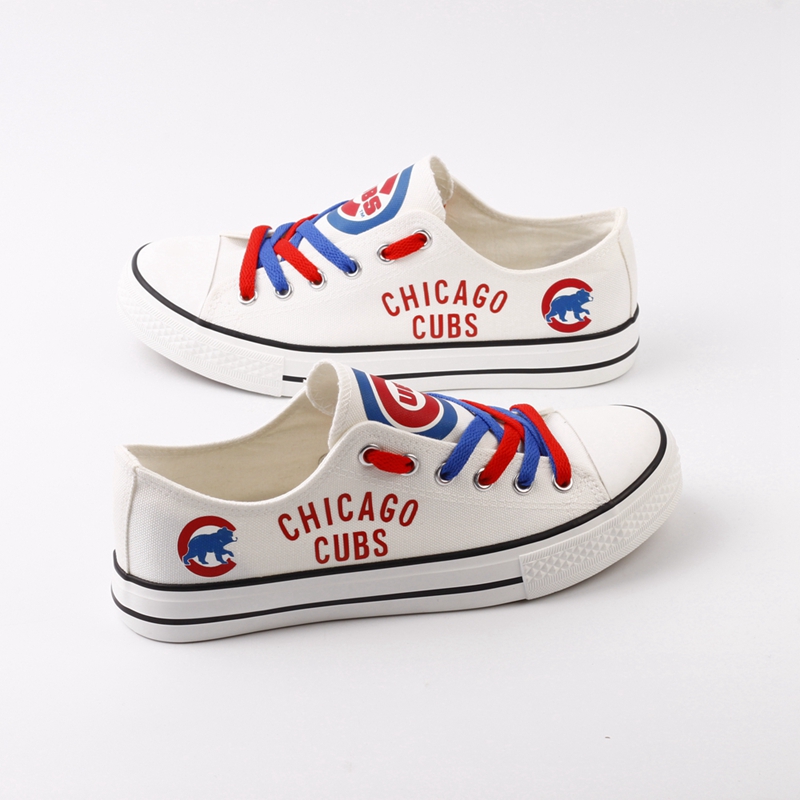 Women's Chicago Cubs Repeat Print Low Top Sneakers 001